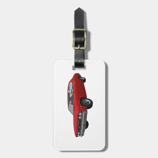 赤1968年のChevelle SS: ラゲッジタグ (正面縦)