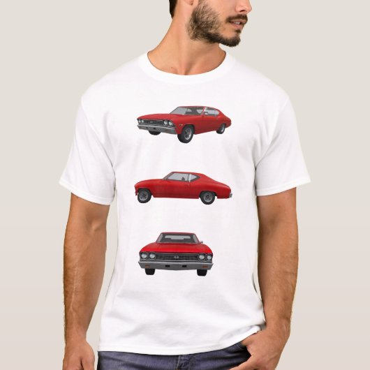 赤1968年のChevelle SS: Tシャツ (正面)