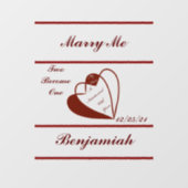 赤2が1人のハートになる ウィンドウサイン (シート)