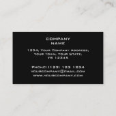 赤2のストライプな名刺の黒を巡回して下さい 名刺 (裏面)