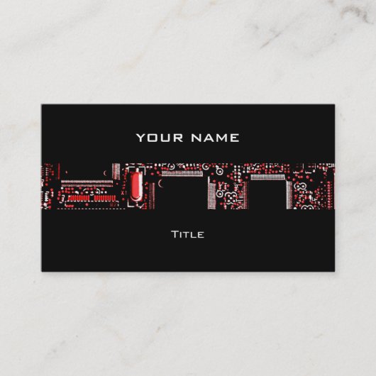 赤2のストライプな名刺の黒を巡回して下さい 名刺 (正面)