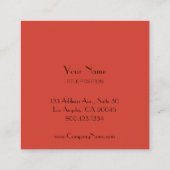 赤2トーン スクエア名刺 (裏面)