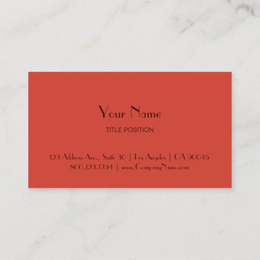 赤2トーン 名刺 (裏面)