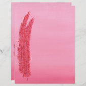 赤2羽ピンク文房具スクラップブック紙 (正面/裏面)