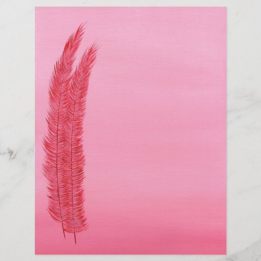 赤2羽ピンク文房具スクラップブック紙 (正面)