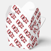 赤2階建てのバスパーティー特典ボックス フェイバーボックス (オープン)