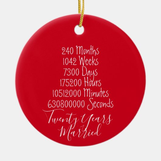 赤20周年20結婚th セラミックオーナメント (正面)