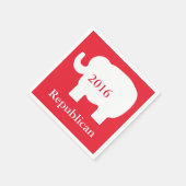 赤2016共和党政治選挙イベント スタンダードカクテルナプキン (角)