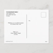 赤2022写真パーソナライズされたコラージュのクリスマス シーズンポストカード (裏面)