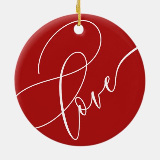 赤25年結婚した記念25日 セラミックオーナメント (裏面)