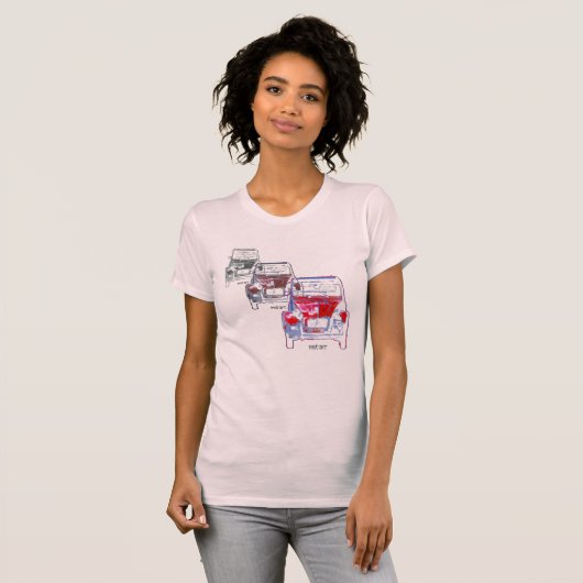赤2CV x 3 Tシャツ (正面フル)