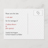 赤3エスベガスウェディング日付を保存 案内ポストカード (裏面)