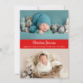 赤3スタイリッシュ枚お誕生日おめでとうございます シーズンカード (裏面)