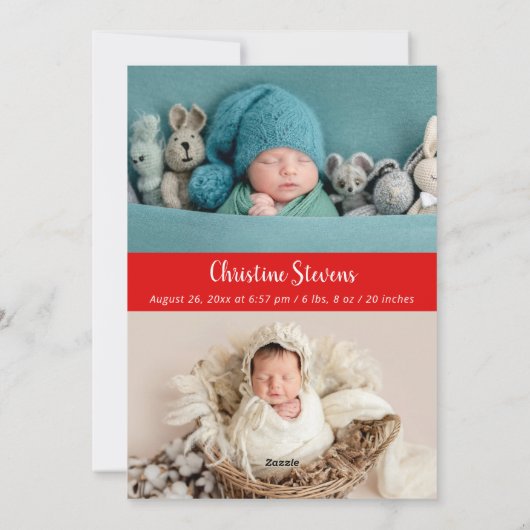 赤3スタイリッシュ枚お誕生日おめでとうございます シーズンカード (裏面)