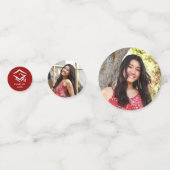 赤3写真卒業スクリプトモダンハートキャップ コンフェッティ (裏面)