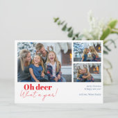 赤3枚の写真クリスマス シーズンカード (スタンド正面)