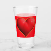 赤3白熱［赤熱］光を放つ-Dハート タンブラーグラス (裏面)