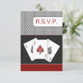 赤3 aces vegas wedding rsvpカード3.5 x 5 出欠カード (スタンド正面)