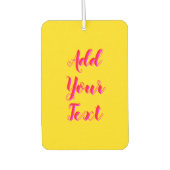 赤3Dマゼンタ名モダンゴールデロおもしろいッド カーエアーフレッシュナー (正面)