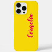 赤3Dマゼンタ手書き名 | 金おもしろい根 Case-Mate iPhoneケース (裏面)