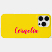 赤3Dマゼンタ手書き名 | 金おもしろい根 Case-Mate iPhoneケース (裏面 (横))