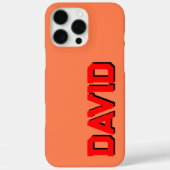 赤3D黒の名モダン前 | ネオンおもしろいサンゴ Case-Mate iPhoneケース (裏面)