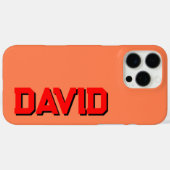 赤3D黒の名モダン前 | ネオンおもしろいサンゴ Case-Mate iPhoneケース (裏面 (横))