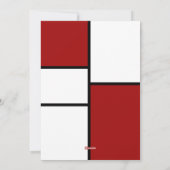 赤4フォトコラージュモダンハッピーホリデー シーズンカード (裏面)