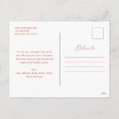 赤4フォトリトルメリークリスマスペットの休日 シーズンポストカード (裏面)