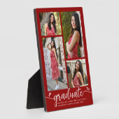 赤4写真卒業書道モダンハート フォトプラーク (側面)