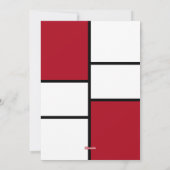 赤5フォトモダンコラージクリスマス シーズンカード (裏面)