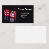 赤6は名刺トランプのポーカーのサイコロの味方しました 名刺 (正面/裏面)