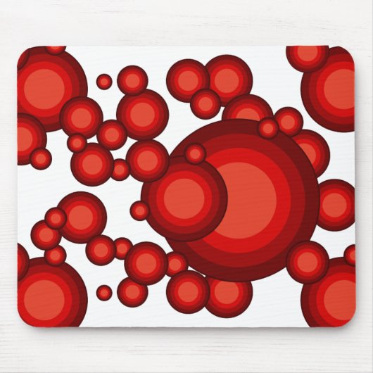 赤70年代のスタイリング マウスパッド (正面)