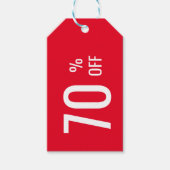 赤70%ディスカウント販売の製品価格ラベル ギフトタグ (正面)