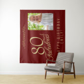 赤80と素晴らしい誕生日写真の背景 タペストリー (インサイチュ)