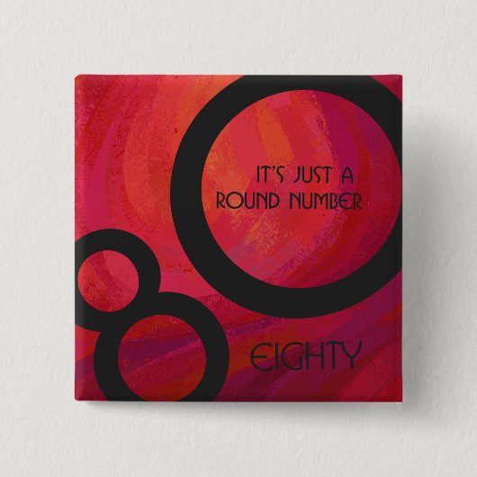 赤80周年誕生日 缶バッジ (正面)