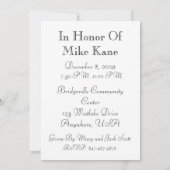 赤80thバースデーパーティーパーソナライズされた招待状 招待状 (裏面)