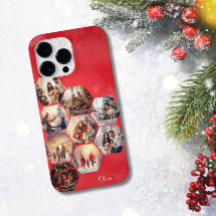 赤9フォトコラージュモダン名パーソナライズされた前