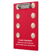 赤、ありがとう野球チームのコーチ、名前。 クリップボード (左)