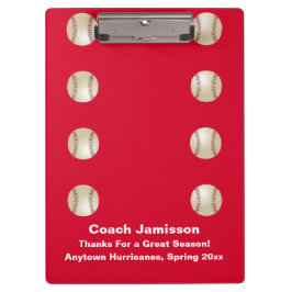 赤、ありがとう野球チームのコーチ、名前。 クリップボード