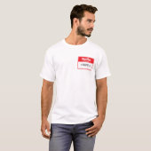 赤 はじめまして+私の名前は () Tシャツ (正面フル)