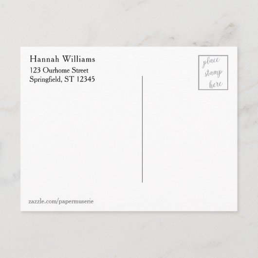 赤、アート卒業式ユニーク日付の保存 案内ポストカード (裏面)