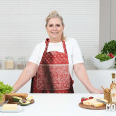 赤、エレガントすべての大事な行事に対して機能 エプロン