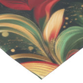 赤、エレガント緑、および金ゴールド抽象芸術ペイズリー離れの テーブルクロス (アングル)