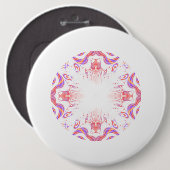 赤、オレンジおよび紫色のパターン 缶バッジ (正面&裏面)