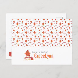 赤&オレンジ糸チキンチャンピオンハガキ ポストカード