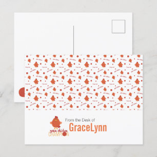 赤&オレンジ糸チキンチャンピオンハガキ ポストカード