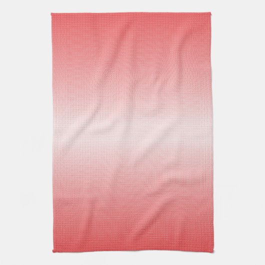 赤、オレンジ、およびピンクのブラシストロークがブレンドされる キッチンタオル (縦)