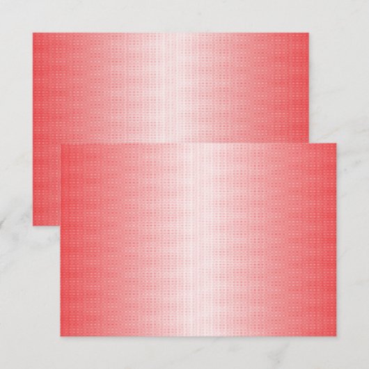 赤、オレンジ、およびピンクのブラシストロークがブレンドされる サンキューカード (正面/裏面)