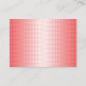 赤、オレンジ、およびピンクのブラシストロークがブレンドされる プレイスカード (裏面)